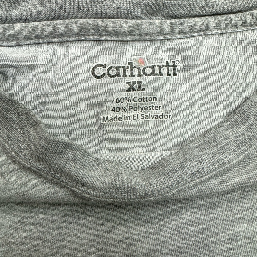 Men’s Gray Carhartt Long Sleeve Cotton T-Shirt XL - Picture 2 of 3